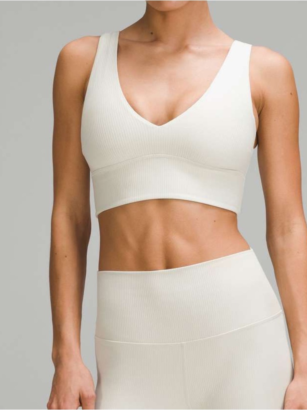 Lululemon Align Ribbed V-Neck Bra - Shine